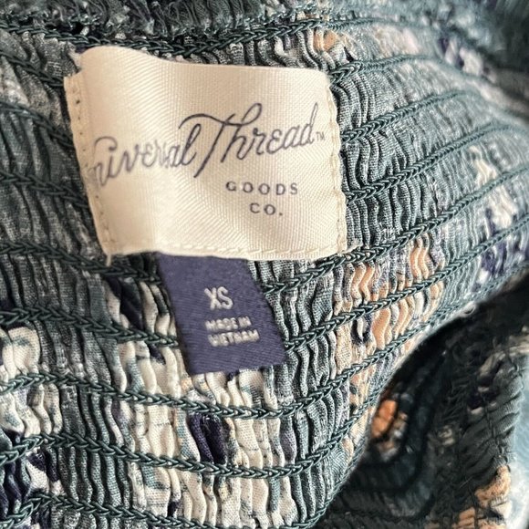 Universal Thread Teal Floral Midi Dress - Picture 7 of 7